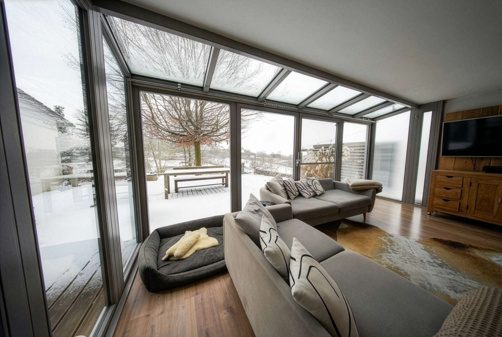 Wohnbereich im Wintergarten