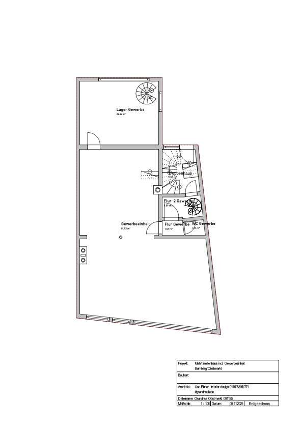 Grundriss Gewerbeeinheit