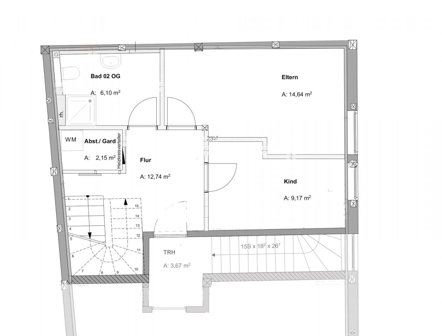 Grundriss WHG West OG Ansicht